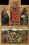 EYCK, Jan van Altarpiece of Ghent oil painting